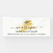 Moderne elegante golfglitter spandoek (Horizontaal)