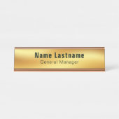 Moderne Elegante Goud   Bureau Naambordje (Voorkant)