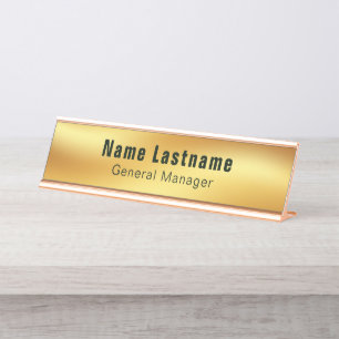Moderne Elegante Goud Bureau Naambordje