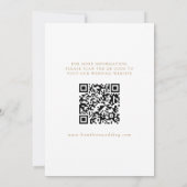 Moderne Elegante Gouden 3 Foto QR Code Save The Date (Achterkant)