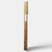 Moderne elegante gouden bloemencurve Case-Mate iPhone case (Achterkant / Rechts)