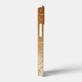 Moderne elegante gouden bloemencurve Case-Mate iPhone case (Achterkant / Rechts)