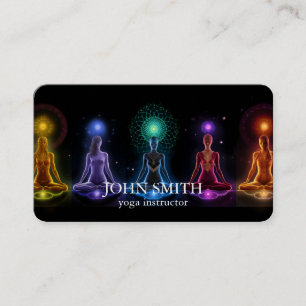 Moderne Elegante Gouden Chakra Spirituele Energie  Visitekaartje