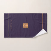 Moderne elegante gouden chic monogrammed strepen g bad handdoek (Handdoek)