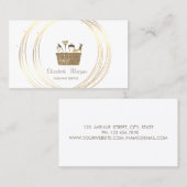 Moderne Elegante Gouden Cirkels Schoonmaakmiddelen Visitekaartje (Voorkant / Achterkant)