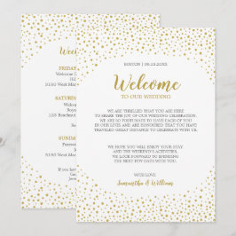 Moderne Elegante Gouden Confetti Huwelijks Verwelk Kaart