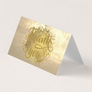 Moderne Elegante Gouden Dankkaart Visitekaartje