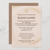 Moderne Elegante Gouden Davidster Bar Mitswa Kaart (Voorkant / Achterkant)