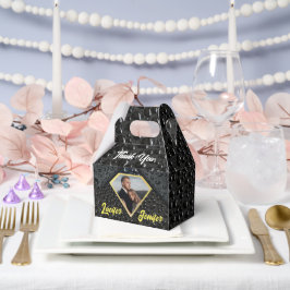 Moderne Elegante Gouden Diamant Aangepaste Bruilof Bedankdoosjes