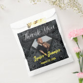 Moderne Elegante Gouden Diamant Aangepaste Foto Br Bedankzakje (Gezegeld)