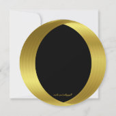 Moderne Elegante Gouden Folie Bruiloft Kaart (Achterkant)