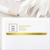 Moderne Elegante Gouden Folie Custom Business Logo Etiket (Insitu)