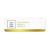 Moderne Elegante Gouden Folie Custom Business Logo Etiket (Voorkant)