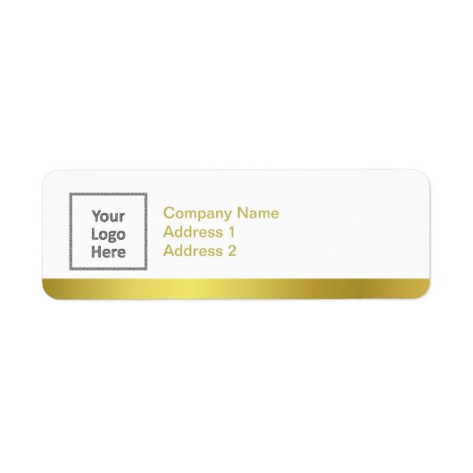 Moderne Elegante Gouden Folie Custom Business Logo Etiket (Voorkant)