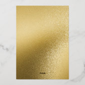 Moderne Elegante Gouden Folie Foto Prettige Feestd Folie Feestdagenkaart (Achterkant)