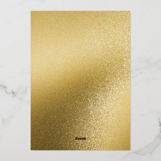 Moderne Elegante Gouden Folie Foto Prettige Feestd Folie Feestdagenkaart (Achterkant)