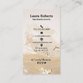 Moderne Elegante Gouden Folie Oorbel Display Visitekaartje (Achterkant)