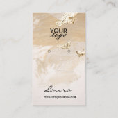 Moderne Elegante Gouden Folie Oorbel Display Visitekaartje (Voorkant)