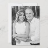 Moderne Elegante Gouden Fototrouwring Kaart (Achterkant)