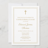 Moderne Elegante Gouden Grensbevestiging Kaart (Voorkant)