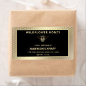 Moderne elegante gouden honingbij honingpot etiket (Insitu)