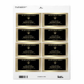 Moderne elegante gouden honingbij honingpot etiket (Full Sheet)