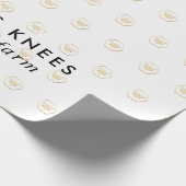 Moderne & Elegante Gouden Honingbij Imker Cadeaupapier (Hoek)