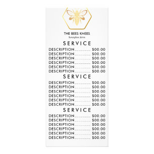 Moderne & Elegante Gouden Imker Reclamekaart