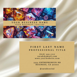 Moderne Elegante Gouden Juwelier Juwelen Visitekaartje