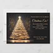 Moderne Elegante Gouden Kerstboom Kaart (Voorkant)