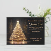 Moderne Elegante Gouden Kerstboom Kaart (Staand voorkant)