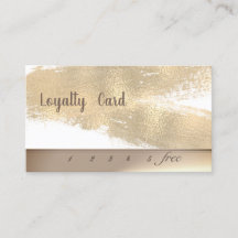 Moderne Elegante Gouden Kwaststreek Loyaltykaart