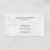 Moderne Elegante Gouden Marmeren Sjabloon Professi Visitekaartje (Achterkant)