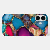 Moderne elegante gouden marmeren steen Case-Mate iPhone case (Achterkant (horizontaal))