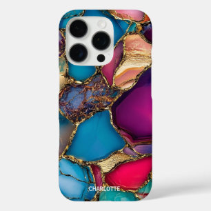 Moderne elegante gouden marmeren steen iPhone 16 pro hoesje