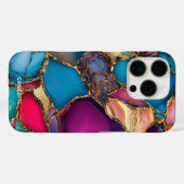 Moderne elegante gouden marmeren steen Case-Mate iPhone case (Achterkant (horizontaal))