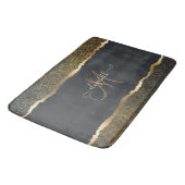 Moderne Elegante Gouden Monogram Badmat (Gekanteld)
