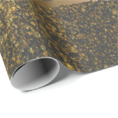Moderne Elegante Gouden Monogram Cadeaupapier (Rol Hoek)