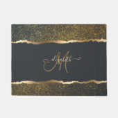 Moderne Elegante Gouden Monogram Deurmat (Voorkant)