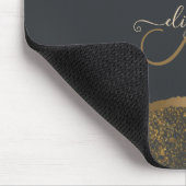 Moderne Elegante Gouden Monogram Muismat (Hoek)