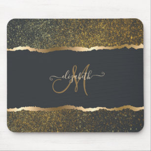 Moderne Elegante Gouden Monogram Muismat