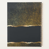 Moderne Elegante Gouden Monogram Planner (Achterkant)