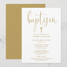 Moderne Elegante Gouden Script Doop