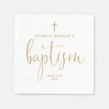 Moderne Elegante Gouden Script Doop