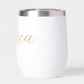 Moderne elegante gouden script gepersonaliseerde n (Achterkant)