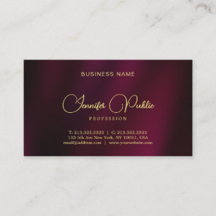 Moderne elegante gouden script naam tekst luxe visitekaartje