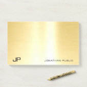 Moderne Elegante Gouden Sjabloon Eenvoudige Profes Post-it® Notes (Op bureau)