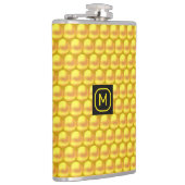 Moderne Elegante Gouden Stippen & Monogram Heupfles (Rechts)