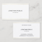 Moderne, elegante, gouden stripes visitekaartje (Voorkant / Achterkant)