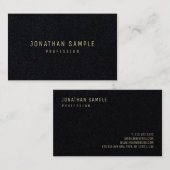 Moderne Elegante Gouden Tekst Eenvoudige Sjabloon  Visitekaartje (Voorkant / Achterkant)